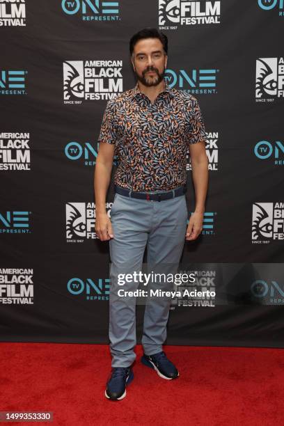 Actor Jeff Marchelletta attends the 2023 American Black Film Festival during "A Mother's Intuition" at Miami Beach Convention Center on June 17, 2023...