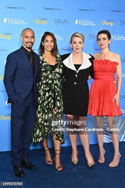 Bryton James, Christel Khalil, Melody Thomas Scott and Amelia Heinle attend the 62nd Monte Carlo TV Festival on June 17, 2023 in Monte-Carlo, Monaco.