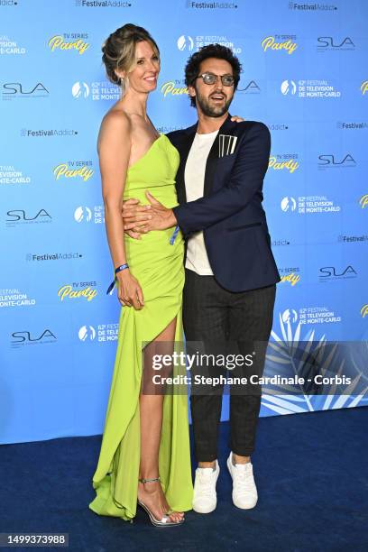 Stéphanie Seguin and Frédéric Diefenthal attend the 62nd Monte Carlo TV Festival on June 17, 2023 in Monte-Carlo, Monaco.