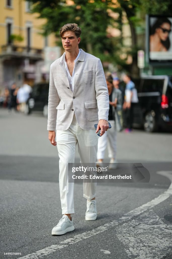 Street Style - Day 2 - Milan Fashion Week - Menswear Spring/Summer 2024