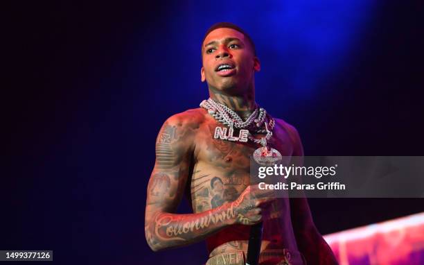 Rapper NLE Choppa performs onstage during 2023 HOT 107.9's Birthday Bash at State Farm Arena on June 17, 2023 in Atlanta, Georgia.