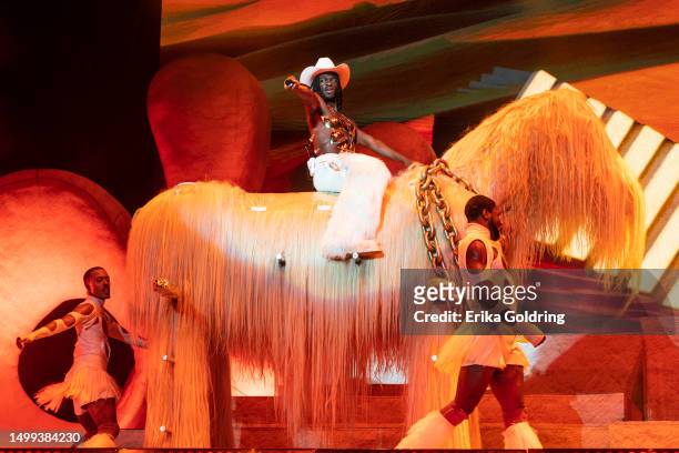 Lil Nas X performs during 2023 Bonnaroo Music & Arts Festival on June 17, 2023 in Manchester, Tennessee.