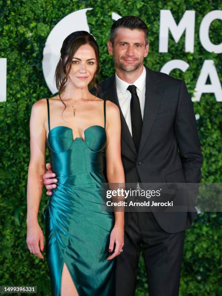 Alexandra Park and James Lafferty attends the "Everyone Is Doing Great" photocall during the 62nd Monte Carlo TV Festival on June 18, 2023 in...