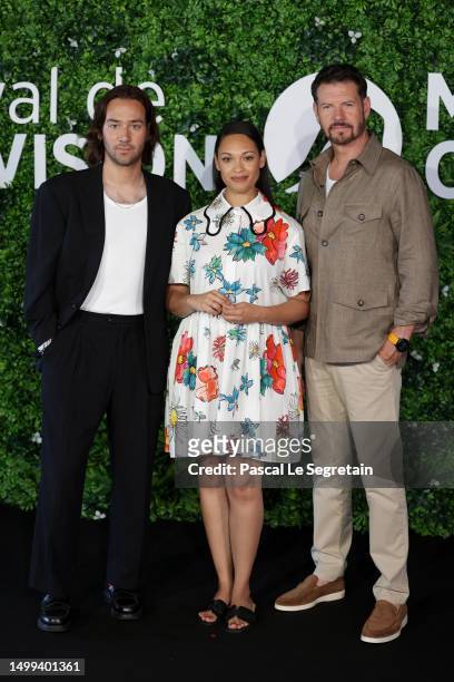 Maxim Baldry, Cynthia Addai-Robinson, and Lloyd Owen attend the "The Lord Of The Rings: The Rings Of Power" photocall during the 62nd Monte Carlo TV...
