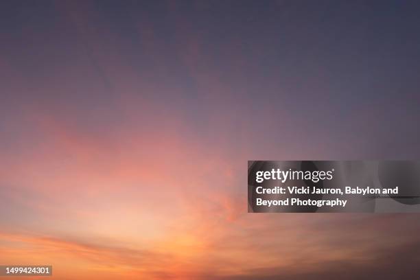 artistic sunrise sky with soft pastel colors over cape may, new jersey - new jersey landscape stock pictures, royalty-free photos & images