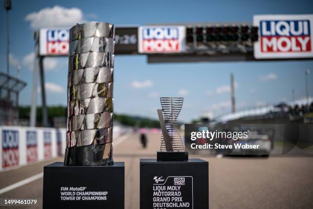 MotoGP Trophy for the world championship title "TOWER OF CHAMPIONS" and Trophy for the German Grand Prix during the Race of the MotoGP Liqui Moly...