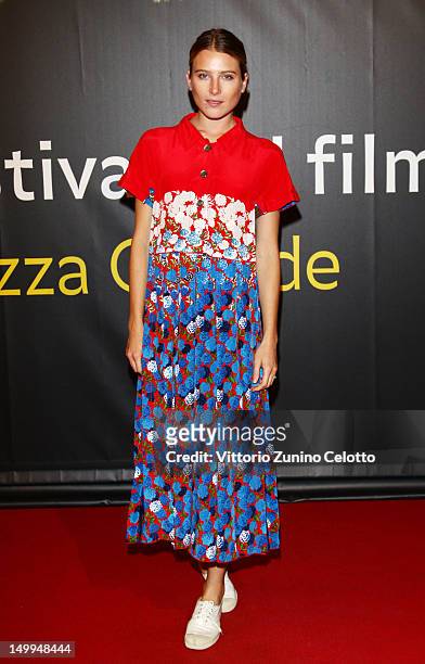 Actress Dree Hemingway attends "Camille Redouble" premiere during the 65th Locarno Film Festival on August 7, 2012 in Locarno, Switzerland.