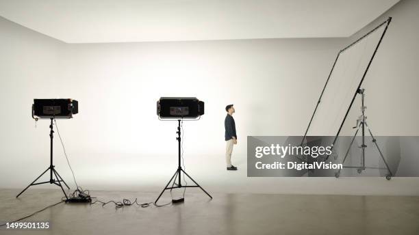 young man in a film studio - film set stock pictures, royalty-free photos & images