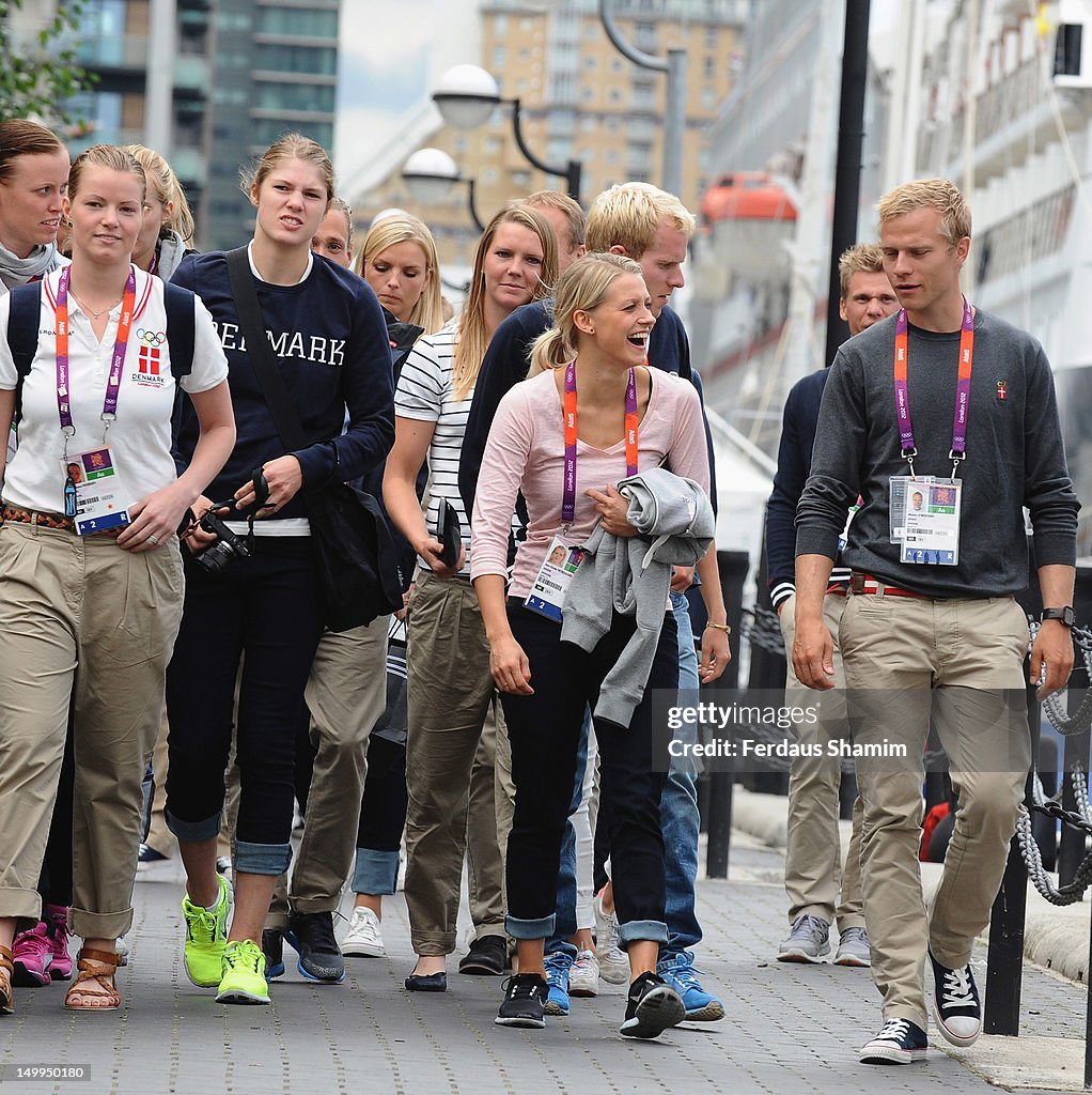 Queen Margrethe of Denmark Hosts an Olympic Reception For The Danish Olympic Team