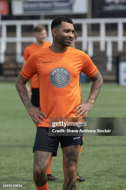 Jermaine Pennant attends The Tom Parker Charity Football Match at Bromley Football Club on June 18, 2023 in London, England.