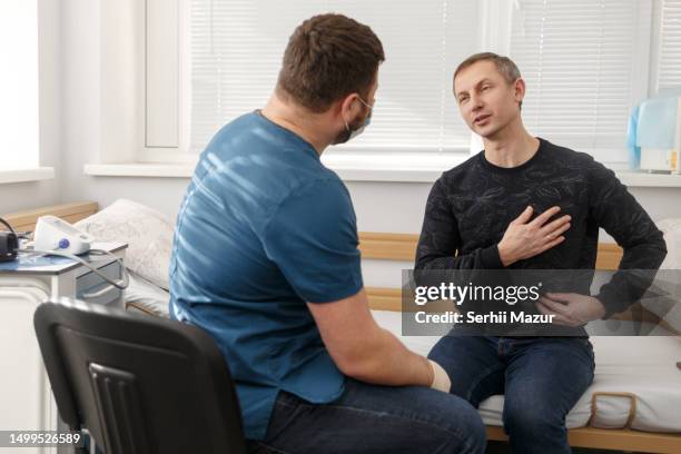 medical examination - stock photo - hartritmestoornis stockfoto's en -beelden