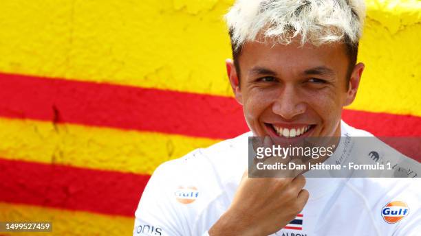 Alexander Albon of Thailand and Williams looks on on the grid prior to the F1 Grand Prix of Canada at Circuit Gilles Villeneuve on June 18, 2023 in...