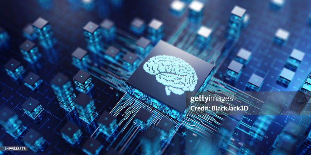 Brain Artificial Intelligence Computer Chip Concept High-Res Stock ...