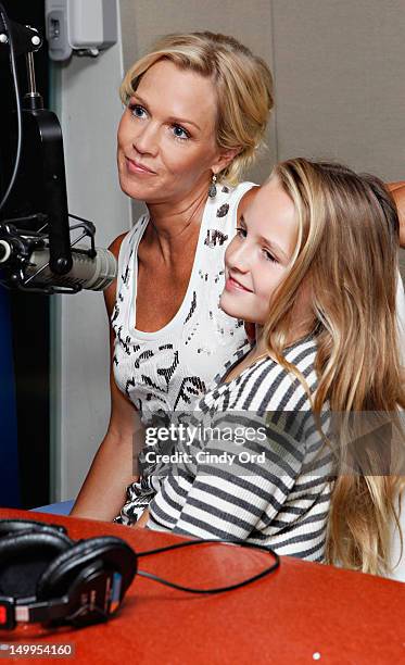 Actress Jennie Garth and her daughter Lola Ray Facinelli visit 'Getting Late' with host Mark Seman on Raw Dog Comedy at the SiriusXM Studios on...