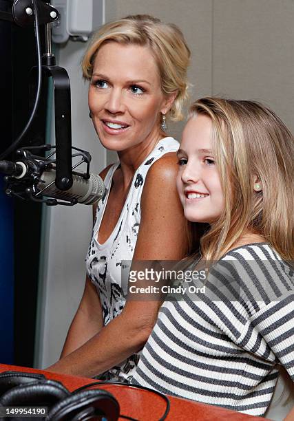 Actress Jennie Garth and her daughter Lola Ray Facinelli visit 'Getting Late' with host Mark Seman on Raw Dog Comedy at the SiriusXM Studios on...