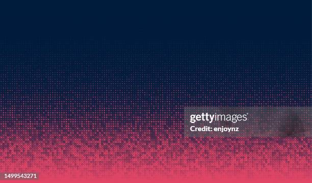 ilustrações de stock, clip art, desenhos animados e ícones de red falling arrow pixels digital screen - avançado