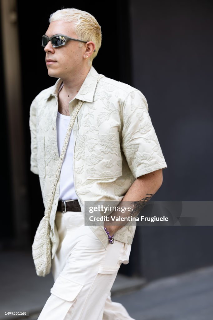 Street Style - Day 3 - Milan Fashion Week - Menswear Spring/Summer 2024