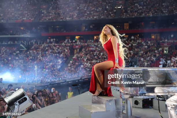 Beyoncé performs onstage during the “RENAISSANCE WORLD TOUR” at Johan Cruijff Arena on June 18, 2023 in Amsterdam, Netherlands.