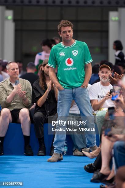 Fashion designer Jonathan Anderson walks the runway during the JW Anderson Ready to Wear Spring/Summer 2024 fashion show as part of the Milan Men...