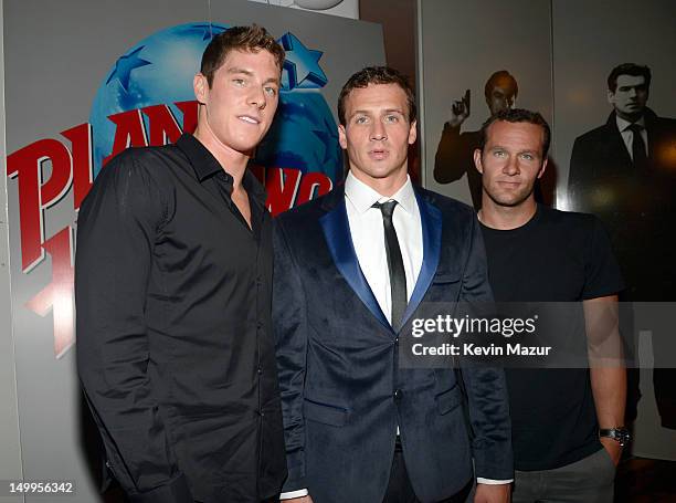 Peter Vanderkaay, Ryan Lochte and Brendan Hansen attend Arluck Promotions and Wright Entertainment & Sport present their athlete celebration party at...