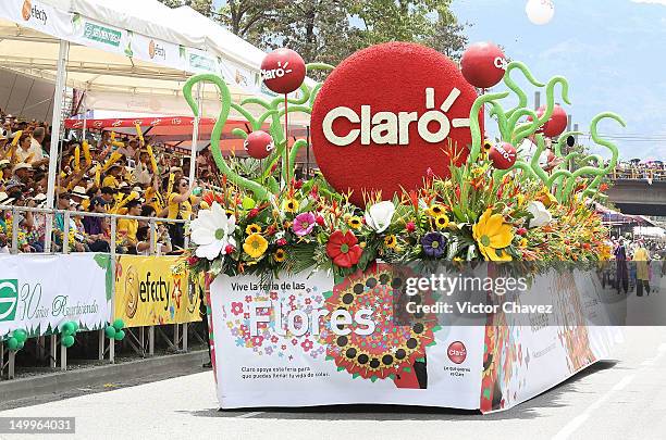 Atmosphere during the traditional 55th Desfile de Silleteros during the Feria De Flores 2012 at Guayaquil Bridge on August 7, 2012 in Medellin,...