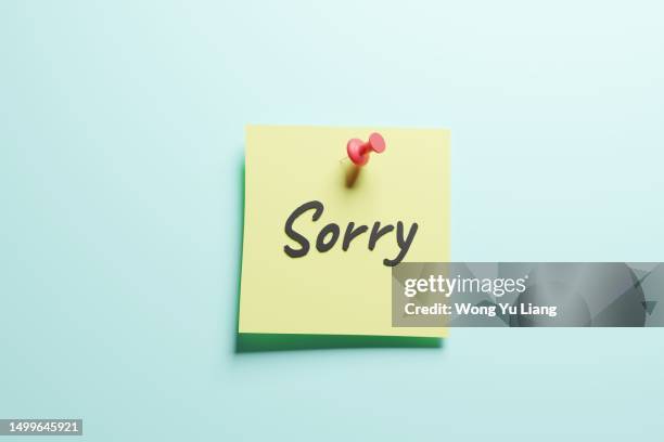 sorry memo - sorry stock pictures, royalty-free photos & images