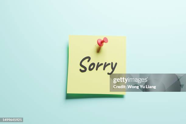 sorry memo - perdão imagens e fotografias de stock