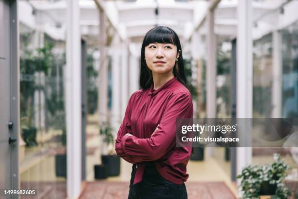 young japanese businesswoman with smart casual attire at the office. - ceo stock pictures, royalty-free photos & images