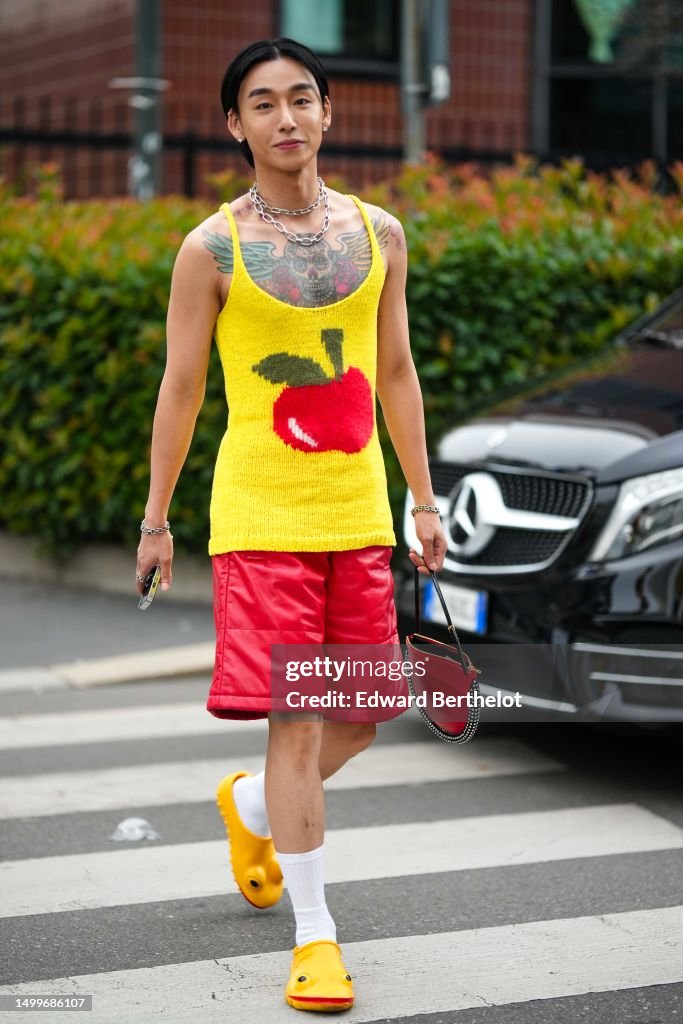 Street Style - Day 3 - Milan Fashion Week - Menswear Spring/Summer 2024