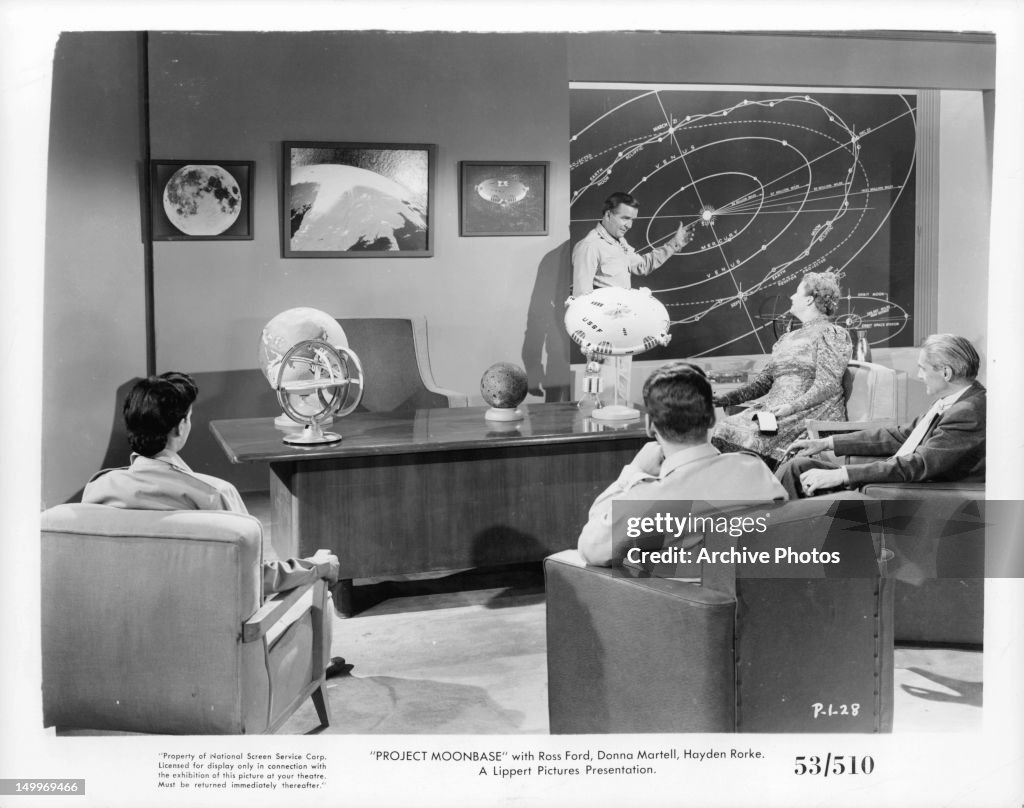 Hayden Rorke And Barbara Morrison In 'Project Moon Base'