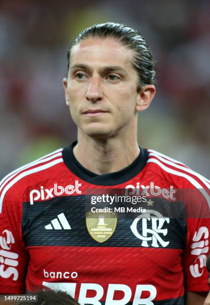 Filipe Luis Kasmirski of CR Flamengo on February 1 ,2023 in Rio de Janeiro, Brazil.