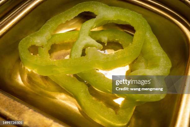 Sliced Green Peppers High-Res Stock Photo