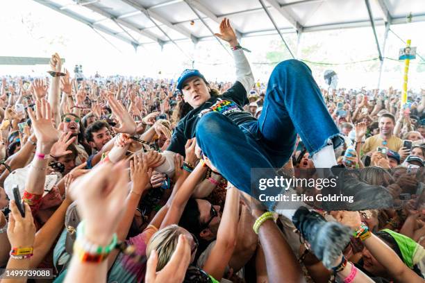 Neil Smith of Peach Pit performs duing 2023 Bonnaroo Music & Arts Festival on June 18, 2023 in Manchester, Tennessee.