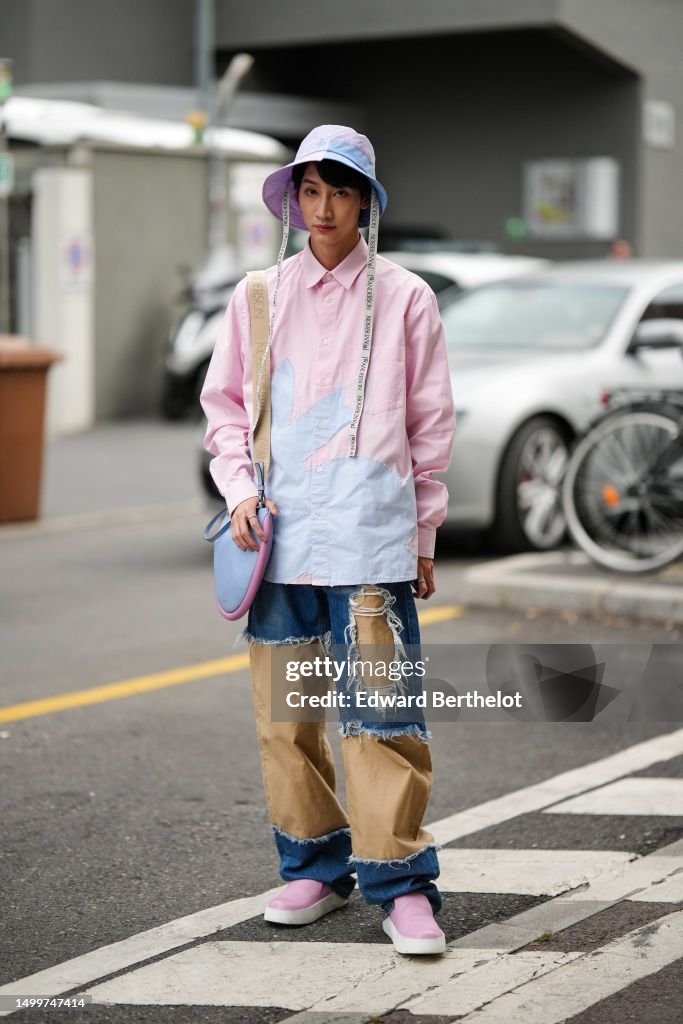 Street Style - Day 3 - Milan Fashion Week - Menswear Spring/Summer 2024