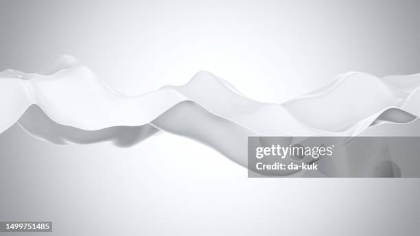 white abstract wave shape background. cgi 3d render - milk wave stock pictures, royalty-free photos & images