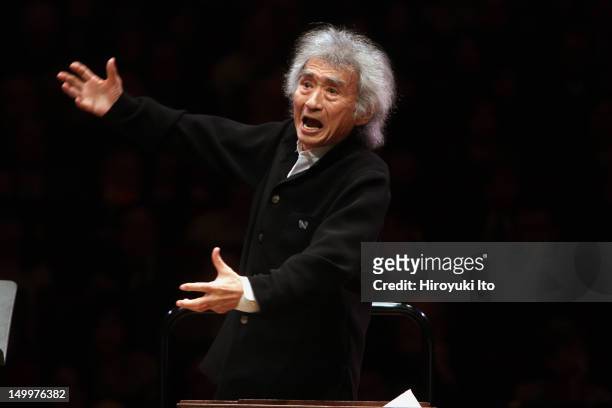 Seiji Ozawa conducting the Saito Kinen Orchestra in Britten's "War Requiem" at Carnegie Hall on Saturday night, December 18, 2010.SKF Matsumoto...