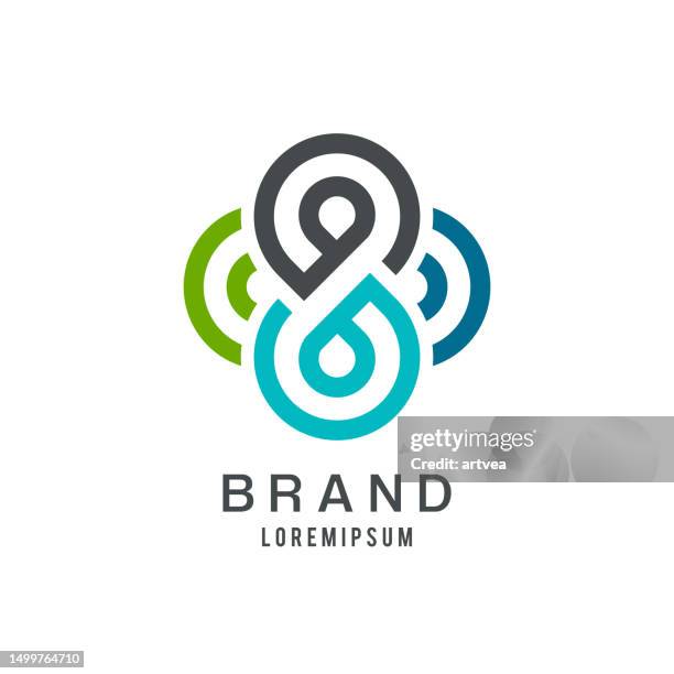 element design - connection logo stock illustrations