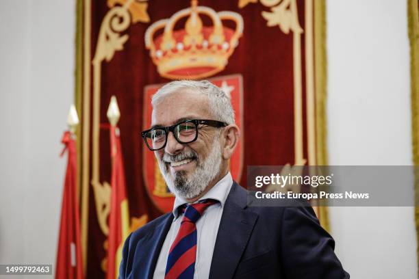 The Mayor of Rascafria, Oscar Robles during the constitution session of the City Council of Rascafria. Oscar Robles will be the first and only Vox...