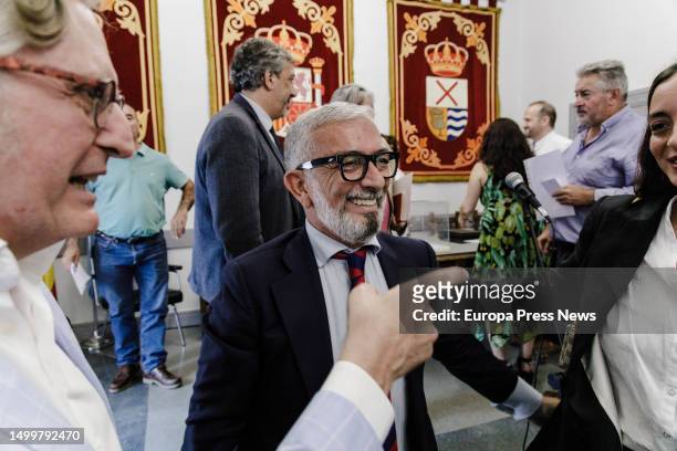 The Mayor of Rascafria, Oscar Robles during the constitution session of the City Council of Rascafria. Oscar Robles will be the first and only Vox...
