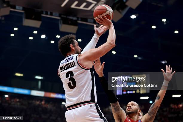 Marco Belinelli of Virtus Segafredo Bologna in action during the LBA Lega Basket Serie A Playoffs Final Game 5 match between EA7 Emporio Armani...