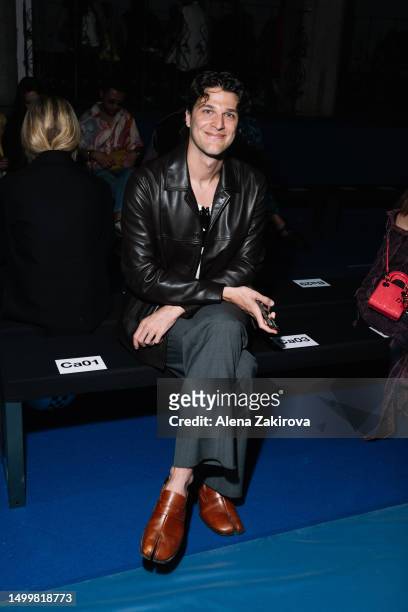 Guido Milani is seen on the front row at the Dhruv Kapoor Spring/Summer 2024 fashion show during the Milan Fashion Week menswear spring/summer 2024...