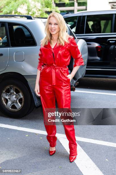 Kylie Minogue is seen in SoHo on June 19, 2023 in New York City.