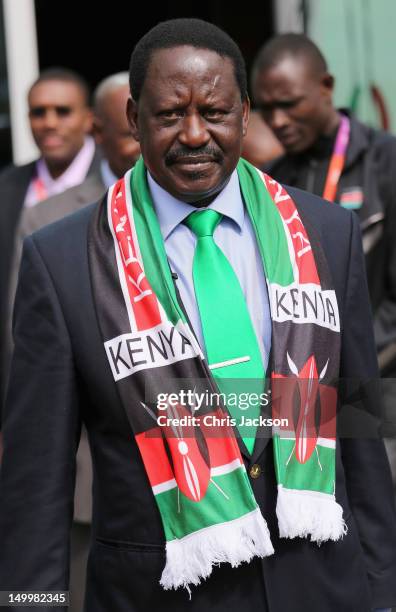 Prime Minister of Kenya, Raila Odinga visits Kenya National House on August 8, 2012 in London, England.