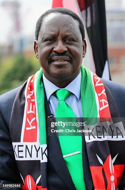 Prime Minister of Kenya, Raila Odinga visits Kenya National House on August 8, 2012 in London, England.