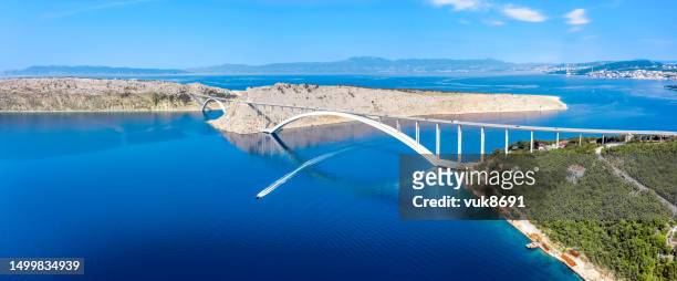 krk island bridge - rijeka croatia stock pictures, royalty-free photos & images