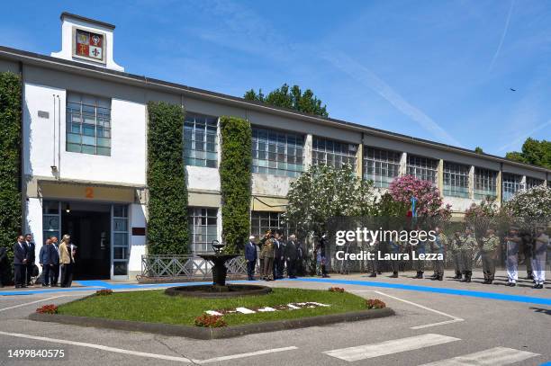 Italian President Sergio Mattarella visits the Stabilimento Chimico Farmaceutico Militare for the 170th anniversary of its founding on June 19, 2023...