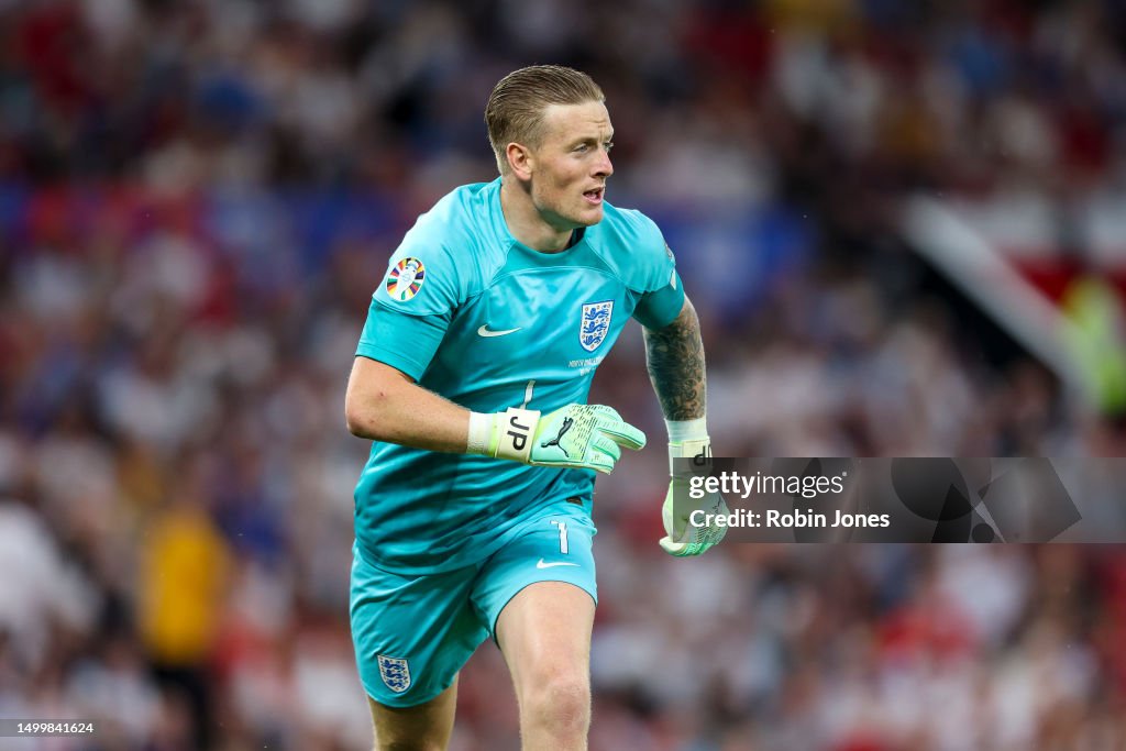 Jordan Pickford of England during the UEFA EURO 2024 qualifying round