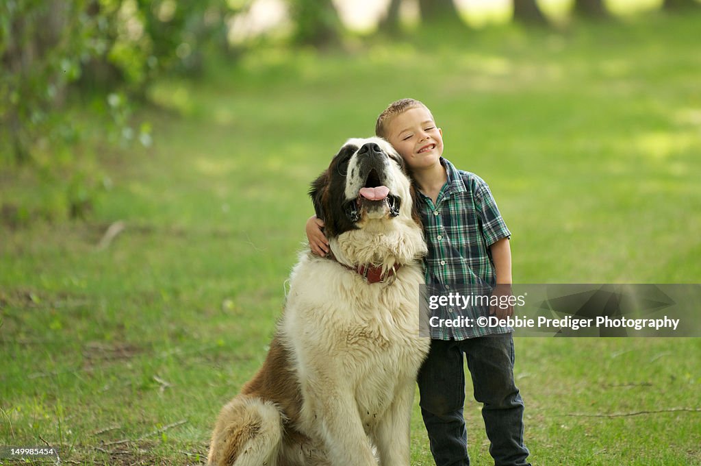 Boy and dog