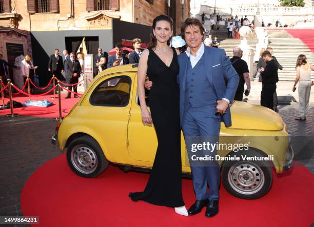 Hayley Atwell and Tom Cruise attend the Red Carpet at the Global Premiere of "Mission: Impossible - Dead Reckoning Part One" presented by Paramount...