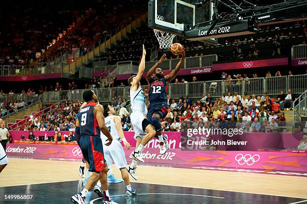 Summer Olympics: USA James Harden in action vs Argentina during Men's Preliminary Round - Group A game at Basketball Arena. London, United Kingdom...